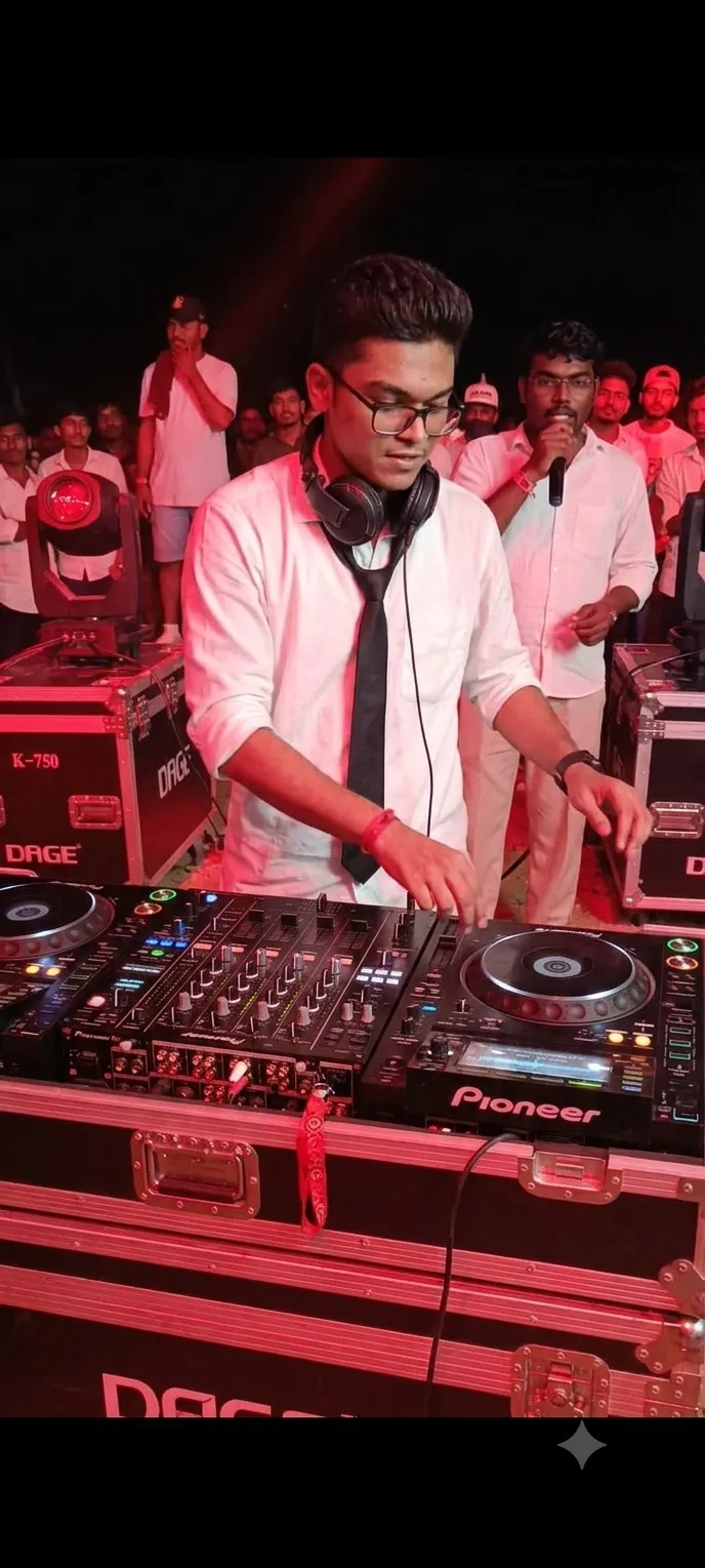 DJ Mark performing at the decks